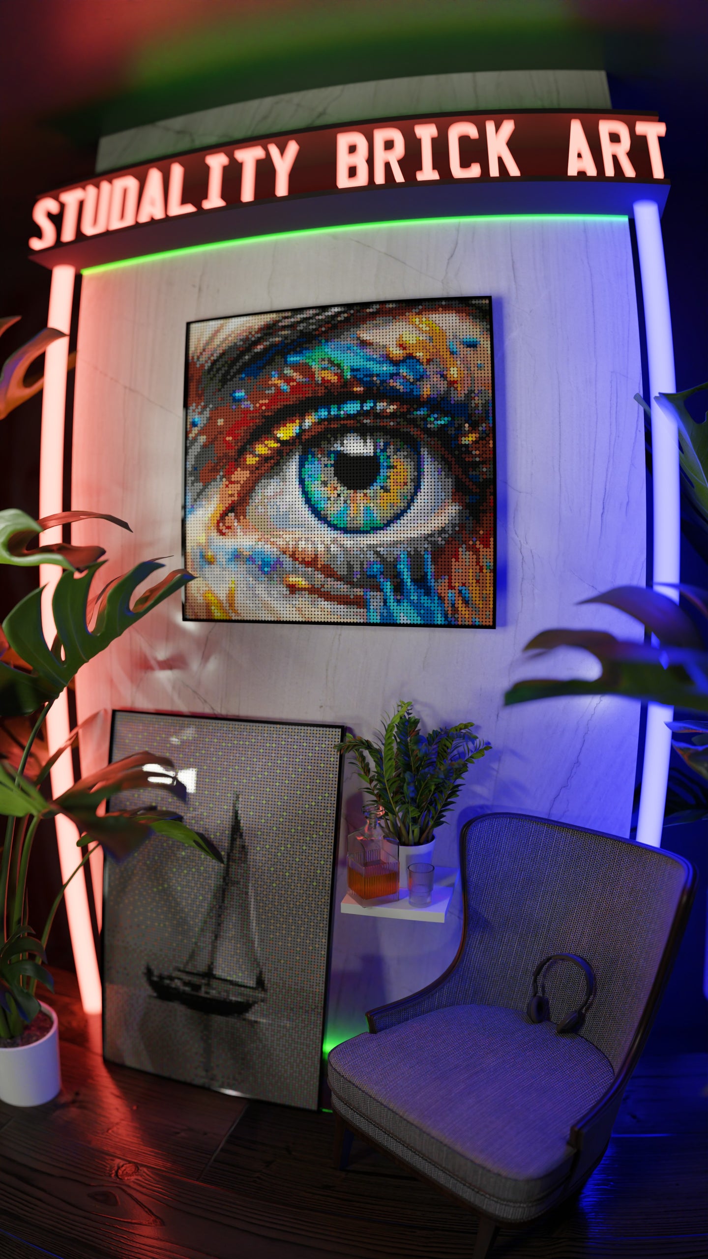 Looking for Art LEGO® Style mosaic pixel art design for display